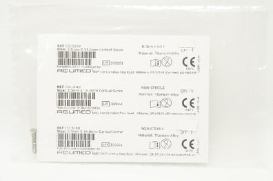 Acumed CO-3140 Congruent Plate System 3.5mm x 14mm Cortical Screw